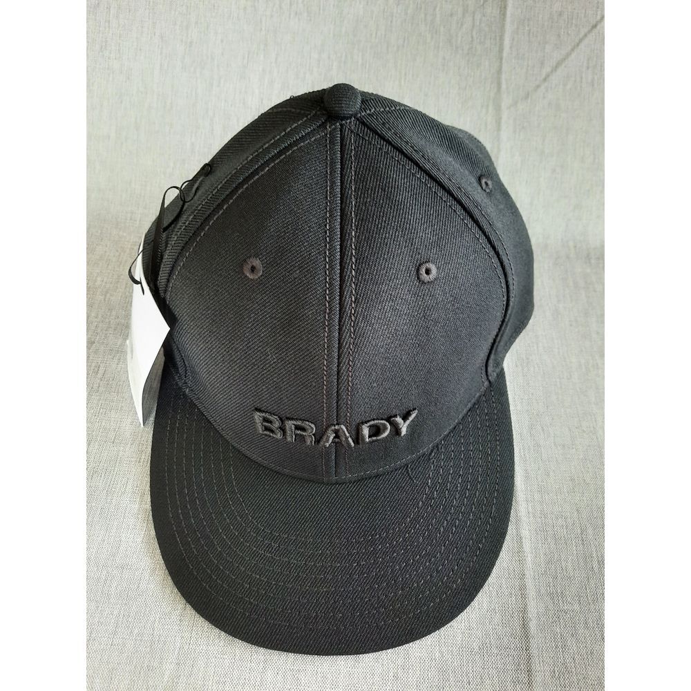 Brady Men's 59 cm Black Pure Wool Logo Printed‎ Lightweight Fitted Baseball Cap